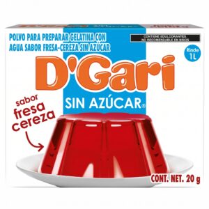 Gelatina agua light Fresa Cereza sabor 20 G
