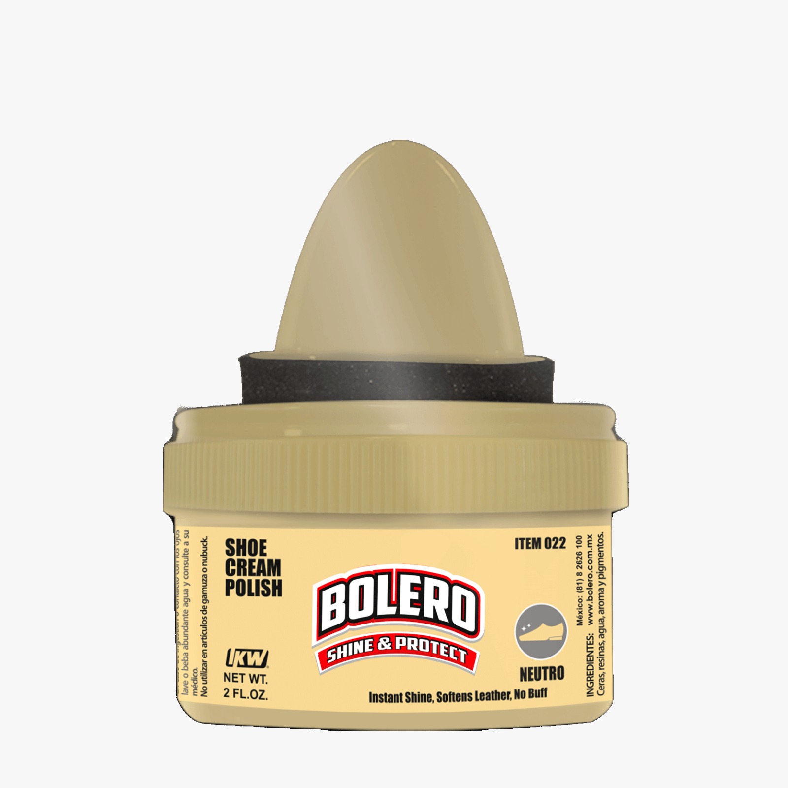 BOLERO CREMA LUSTRADORA NEUTRO BRILLO INSTANTÁNEO 60 ML